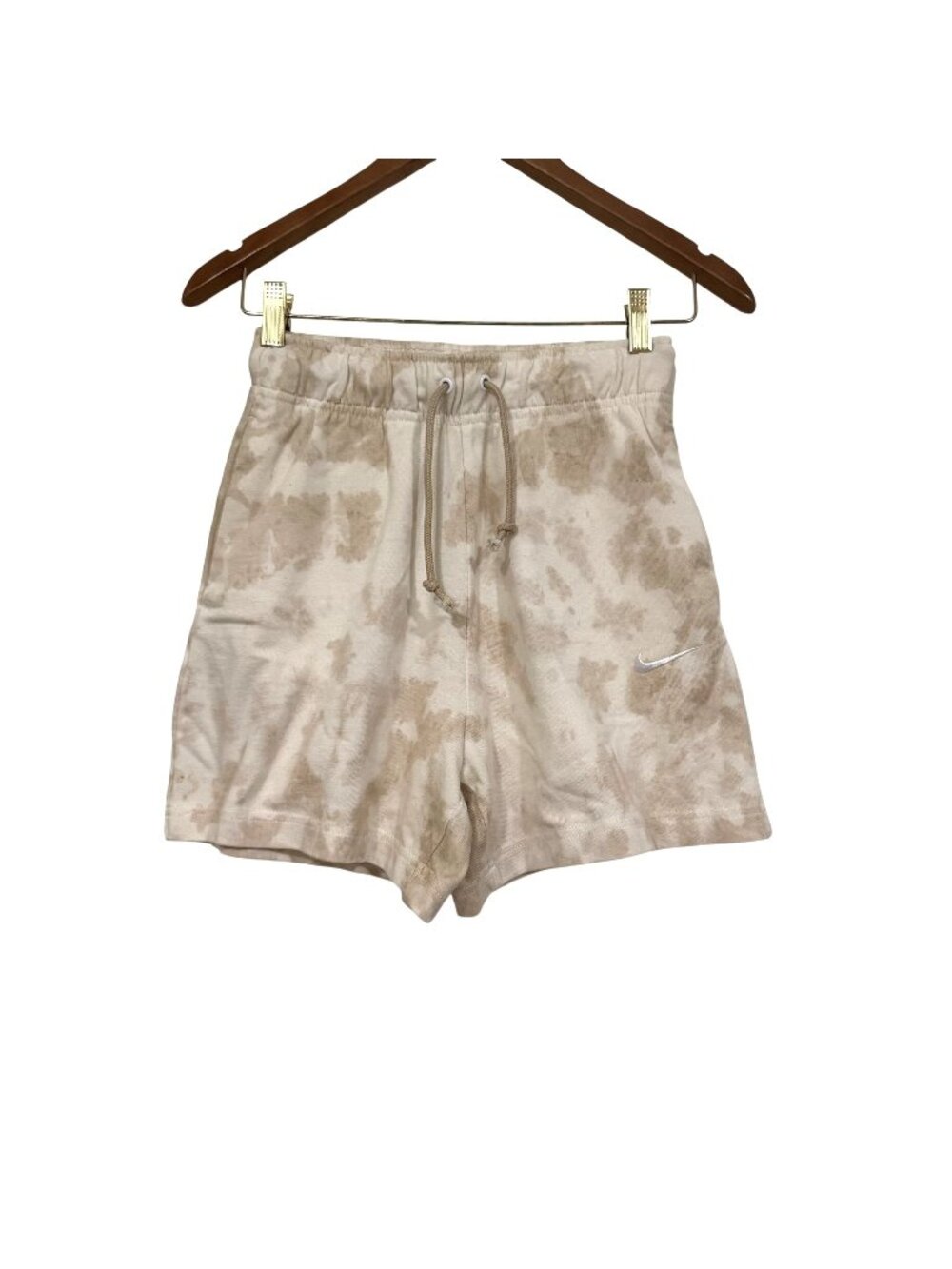 Nike Tie Dye Sweat Shorts Beige Cream Lounge Athletic Shorts XS